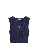 Платье без рукавов женское темно-синее Loewe - фото 4