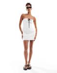 Мини-платье-бандо Cotton On с люверсами белого цвета Cotton On - фото 2