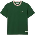 Футболка с вышитым логотипом LACOSTE, зеленый - фото