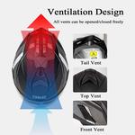 Шлем мотоциклетный YEATLM US03 Bluetooth, черный / красный - фото 8