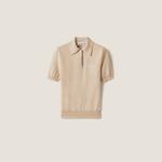 Кашемировая толстовка-поло Miu Miu, белый - фото