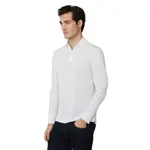 Поло с длинным рукавом Hackett Mercerised, белый - фото 5