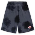 Мужские черные флисовые шорты Cincinnati Reds Big & Tall Tye Dye - фото