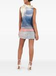 Платье мини с фотопринтом Roberto Cavalli, синий - фото 4