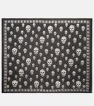 Шелковый шарф с принтом Alexander McQueen, белый - фото