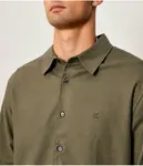 Меланжевая рубашка Regular fit Calvin Klein, зеленый - фото 4