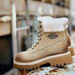 Ботинки женские Dickies меховые, хаки - фото 8