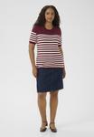 Футболка Kaffe Curve STRIPED, Windsor Turtledove Half Stripe/Bordeaux - фото 2