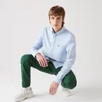 Рубашка с длинным рукавом Lacoste Cotton Oxford, синий - фото 4