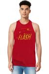 DC Comics Flash Flash Speed ​​Distressed Adult майка Top Gildan, красный - фото 3