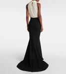 Юбка макси из крепа Patou, черный - фото 3