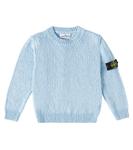 Хлопковый свитер Compass Stone Island Junior, Sky Blue - фото