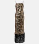 Платье миди с пайетками Hemingway Disco Taller Marmo, Gold - фото