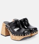 Кожаные сабо cork contrast Dorothee Schumacher, черный - фото