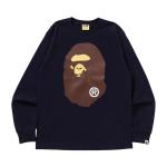 Лонгслив BAPE Big Ape Head Long-Sleeve Tee 'Navy' - фото