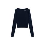 MIU MIU Свитер с лодочкой navy - фото