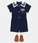 Хлопковый комбинезон Mini Rodini, синий - фото 2