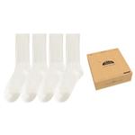 Унисекс носки до середины икры ZEROIN, 2 пары (Молочный белый+Черный+Темный кофе) - фото