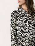 Платье-рубашка миди Shelby в зебровом принте Part Two, Black/Multi - фото 4