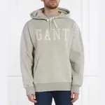 Толстовка оверсайз с рисунком вереска Gant, серый - фото