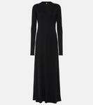 Платье макси из джерси Toteme, черный - фото