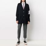 Кардиган с четырьмя полосками THOM BROWNE, синий - фото 4