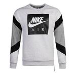 Толстовка Nike Air Crew Flc Round Neck Colorblock Pullover light grey, серый - фото