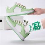 Кроссовки для скейтбординга унисекс бело-зеленые Medd, бело-сине-зеленые - фото 6