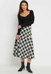 Юбка А-силуэта CHECK TIERED Long Tall Sally, черный - фото 3