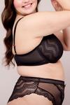 Кружевной бюстгальтер на косточках с зигзагом Oola Lingerie, черный - фото 4