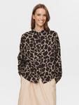 Hana Animal Print Boxy Shirt Numph, Brown Multi - фото