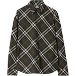 Клетчатая рубашка Burberry, коричневый - фото