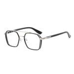 MK MINGKU Квадратные очки унисекс, Silver and Gray Frame - фото 11