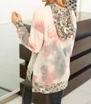 Толстовка с капюшоном Tie Dye & Leopard в угольно-лиловом цвете White Birch - фото 3