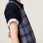 Клетчатое мини-платье MIU MIU, голубой - фото 6