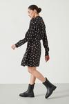 Свободное мини платье рубашка alba в горошек Hush, черный - фото 2