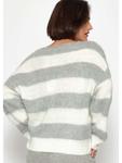 Полосатый свитер серого цвета SASSYCLASSY - фото 5