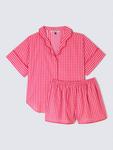 Комплект пижамы Gingham в стиле шорты Their Nibs, Pink - фото 5