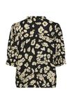 Блуза Kaffe ELLY PRINTED, Black Sand Leo Print/Black - фото 6