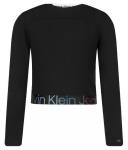 Толстовка укороченная Calvin Klein Jeans Regular Fit, черный - фото