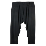 Yohji Yamamoto drop-crotch wool trousers, черный - фото 2