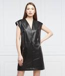 Платье женское Hugo короткое из экокожи с карманами, черный - фото 3