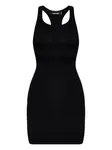 Мини-платье с логотипом и спинкой-борцовкой Dsquared2, черный - фото
