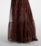 Шелковое платье Saint Laurent, Roux Nude - фото 6