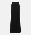 Атласная юбка макси Brunello Cucinelli, черный - фото