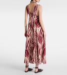 Платье макси с принтом Dries Van Noten, бордовый - фото 3