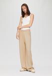 Брюки MIT ELASTISCHEM BUND QS, бежевый - фото