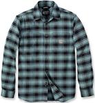 Рубашка Carhartt Rugged Flex Flannel Plaid Shirt, цвет Black/Green - фото