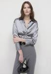 Блузка на пуговицах CROP SIMIL CON ARRICCIO Calliope, серый - фото