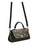 Элегантная сумочка украшенная леопардовым принтом Kazar, черный - фото 2
